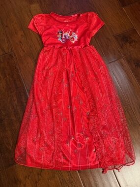 Disney Red Princess Nightgown with Glitter Tulle